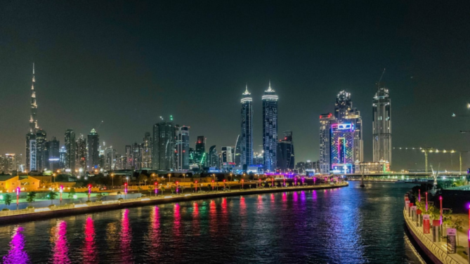 Dubai Skyline at night