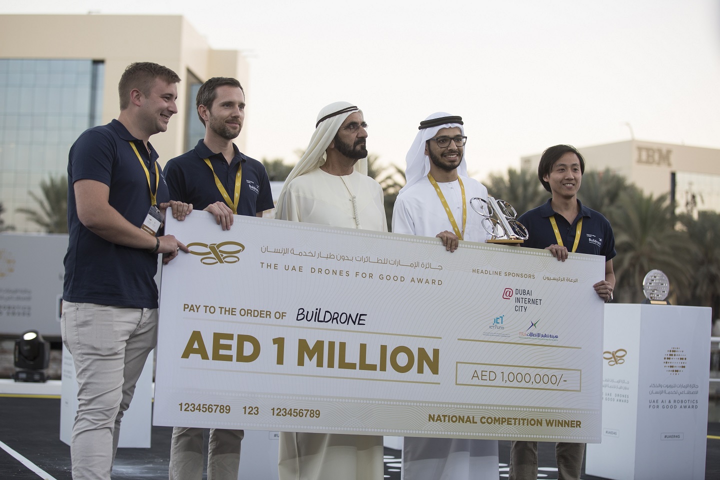 Mohammed bin Rashid awards winners of ‘UAE Drones for Good Award’ and ‘UAE AI & Robotics Award for Good’-BEX_2057