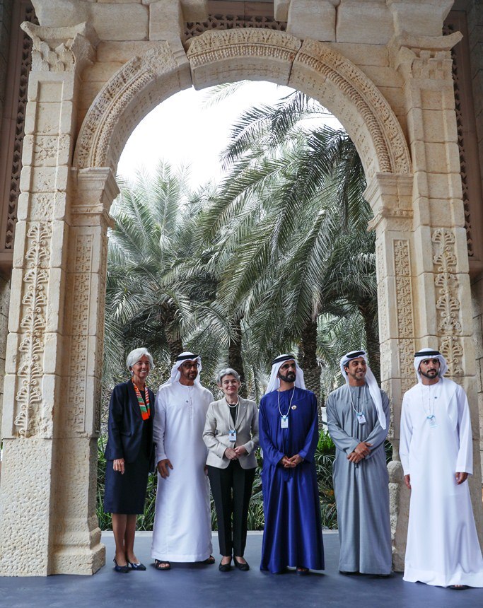 H.H. Mohamed bin Zayed and Irina Bokova Unveil 3D Replica Model of Palmyra Arch at the World Government Summit-IMG_1448-1