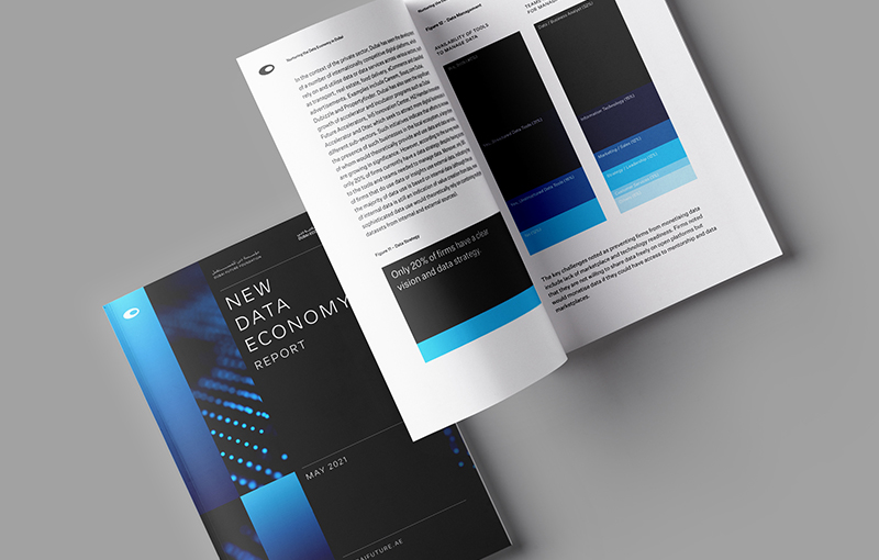 Magazine mockup for New Data Economy Report