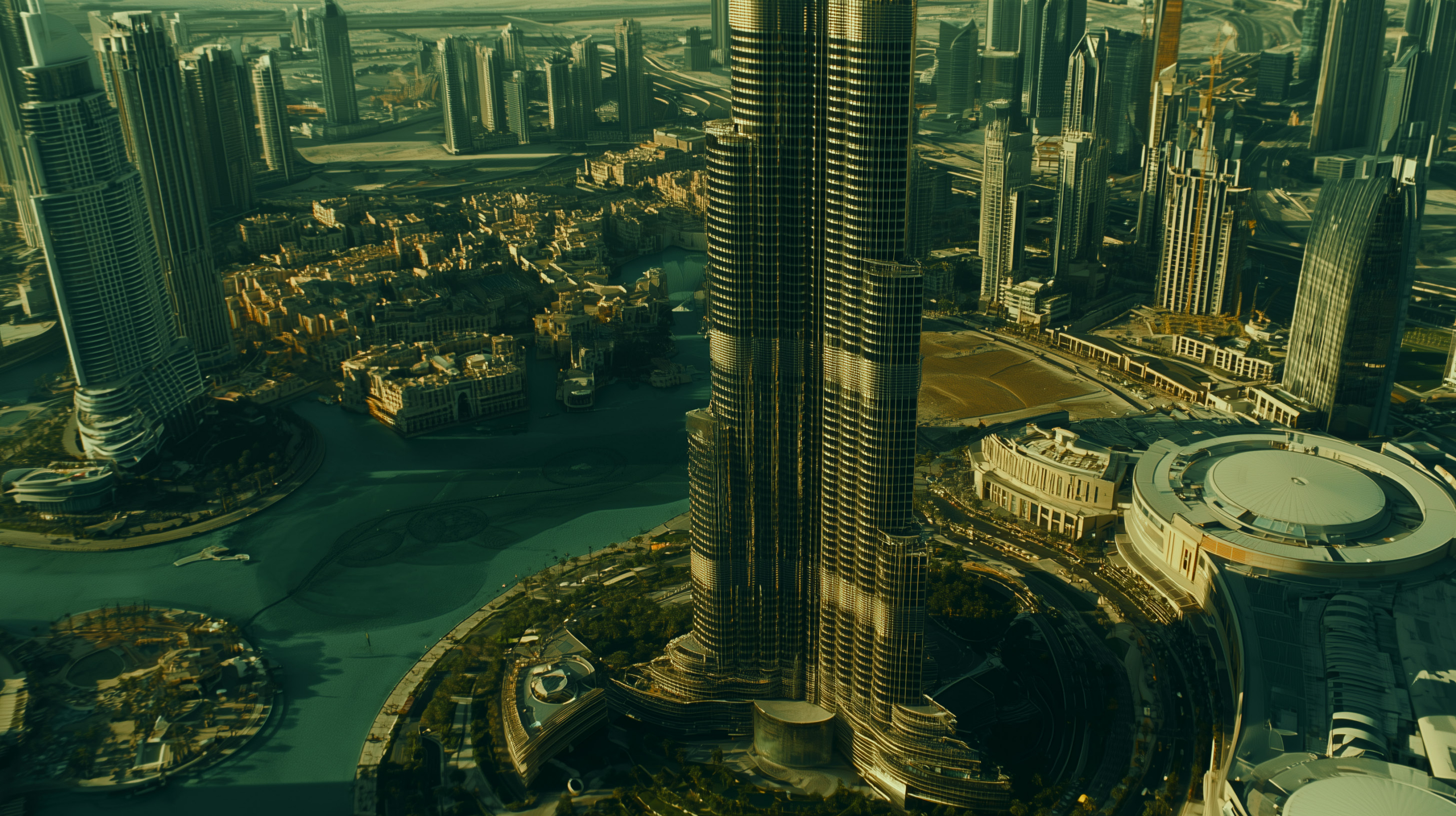 Aerial view of Downtown Dubai